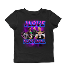 Load image into Gallery viewer, I LOVE FOOTBALL BABY TEE
