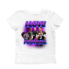 Load image into Gallery viewer, I LOVE FOOTBALL BABY TEE

